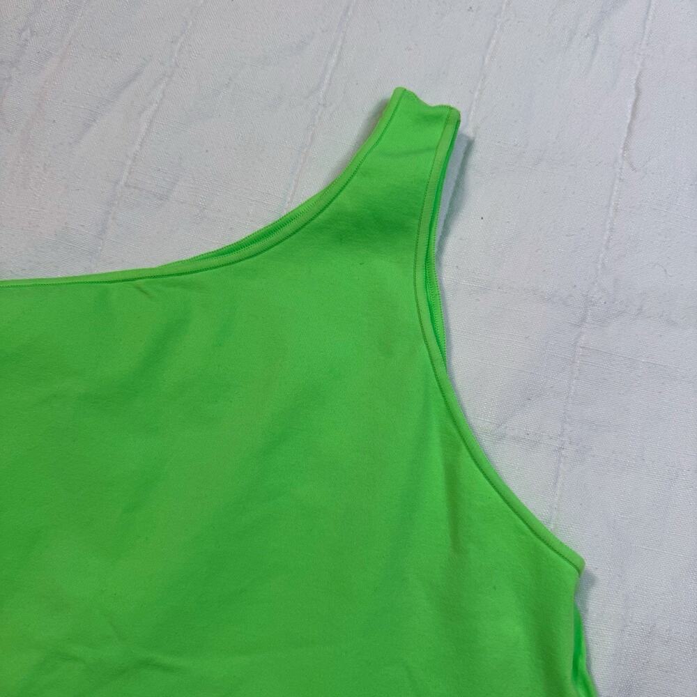SKIMS Essential Bodysuit One Shoulder‎ Neon Green Highlighter Sz 4X/5X - Picture 4 of 8